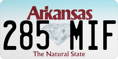AR license plate 285MIF
