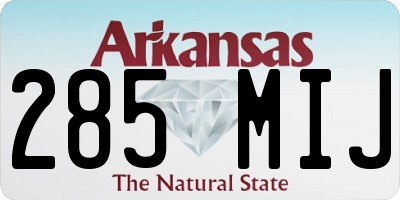AR license plate 285MIJ