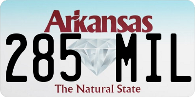 AR license plate 285MIL