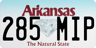 AR license plate 285MIP