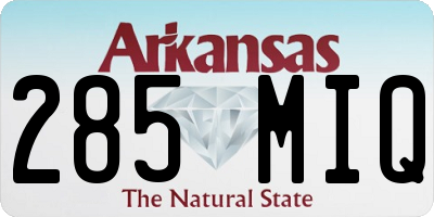 AR license plate 285MIQ
