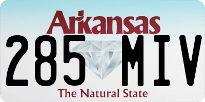 AR license plate 285MIV