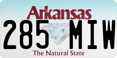 AR license plate 285MIW