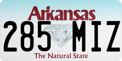 AR license plate 285MIZ