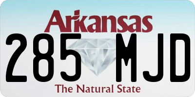 AR license plate 285MJD