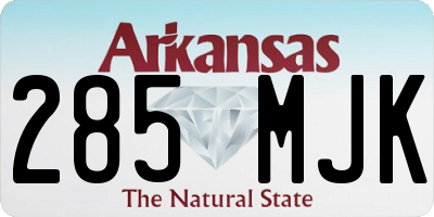 AR license plate 285MJK