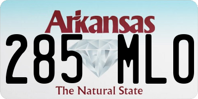 AR license plate 285MLO
