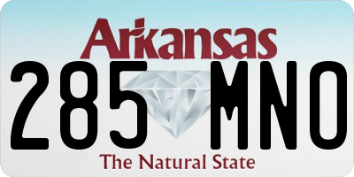 AR license plate 285MNO