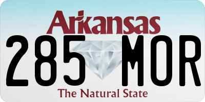 AR license plate 285MOR