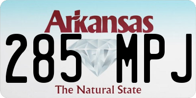 AR license plate 285MPJ