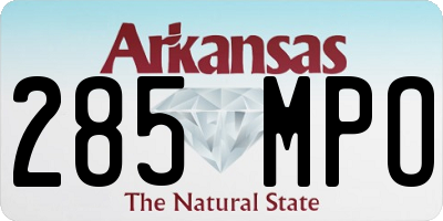 AR license plate 285MPO