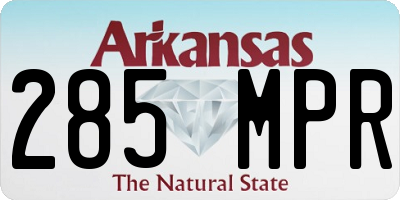 AR license plate 285MPR