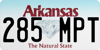 AR license plate 285MPT