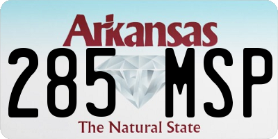 AR license plate 285MSP