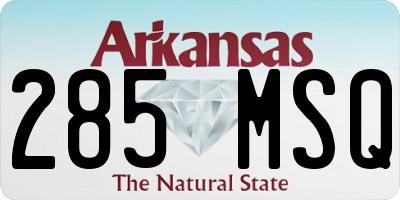 AR license plate 285MSQ