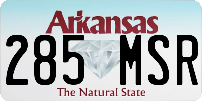 AR license plate 285MSR