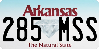 AR license plate 285MSS