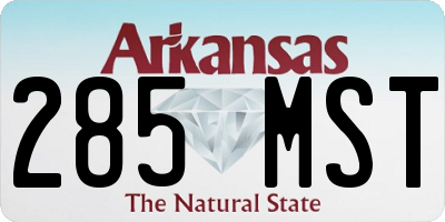 AR license plate 285MST