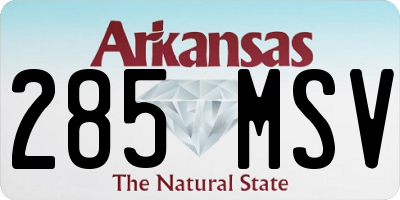 AR license plate 285MSV