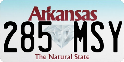AR license plate 285MSY