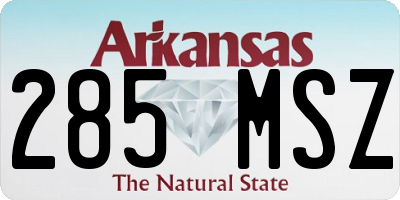 AR license plate 285MSZ