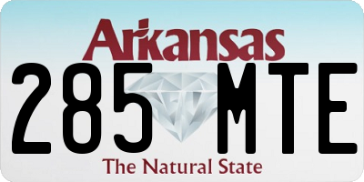 AR license plate 285MTE