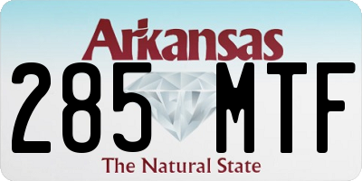 AR license plate 285MTF