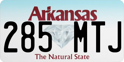 AR license plate 285MTJ