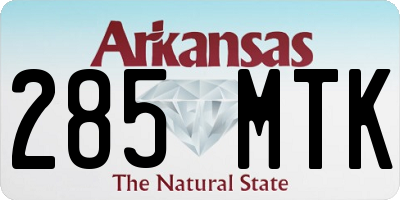 AR license plate 285MTK