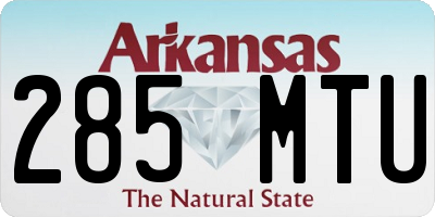 AR license plate 285MTU