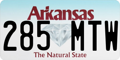AR license plate 285MTW