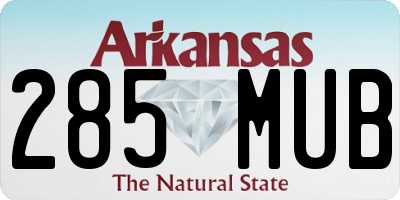AR license plate 285MUB