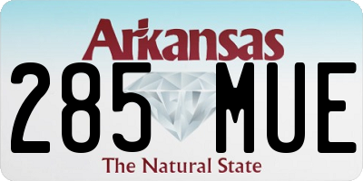 AR license plate 285MUE