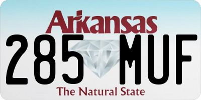 AR license plate 285MUF
