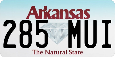 AR license plate 285MUI