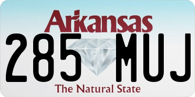 AR license plate 285MUJ