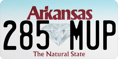AR license plate 285MUP