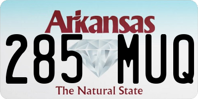 AR license plate 285MUQ
