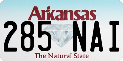 AR license plate 285NAI