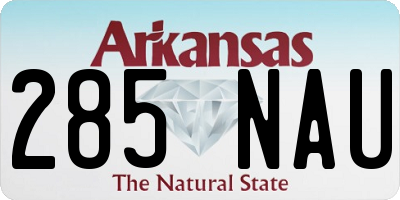 AR license plate 285NAU
