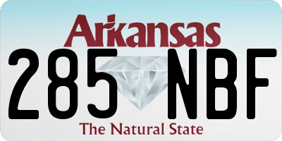AR license plate 285NBF