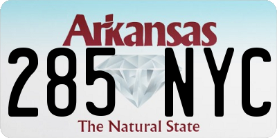 AR license plate 285NYC