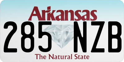 AR license plate 285NZB