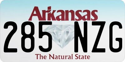 AR license plate 285NZG