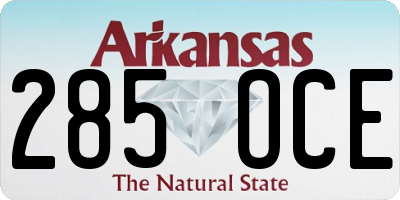 AR license plate 285OCE