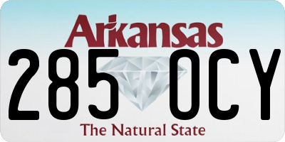 AR license plate 285OCY