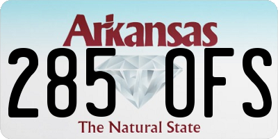 AR license plate 285OFS