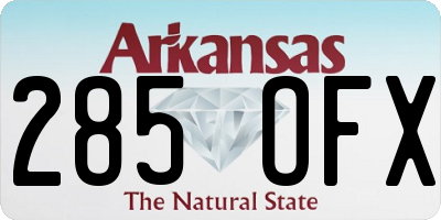 AR license plate 285OFX