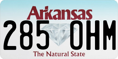 AR license plate 285OHM