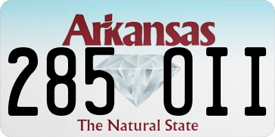 AR license plate 285OII